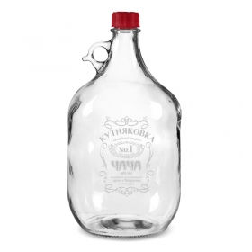 Скляна пляшка з гравіюванням (5 л)